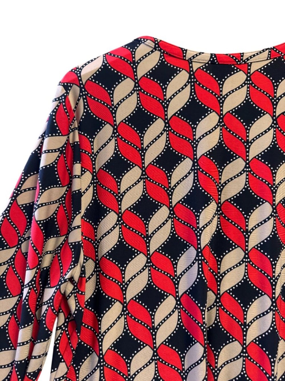 Ruby Rd. Geometric Print 3/4 Sleeve Tunic Top - M - Picture 9 of 11